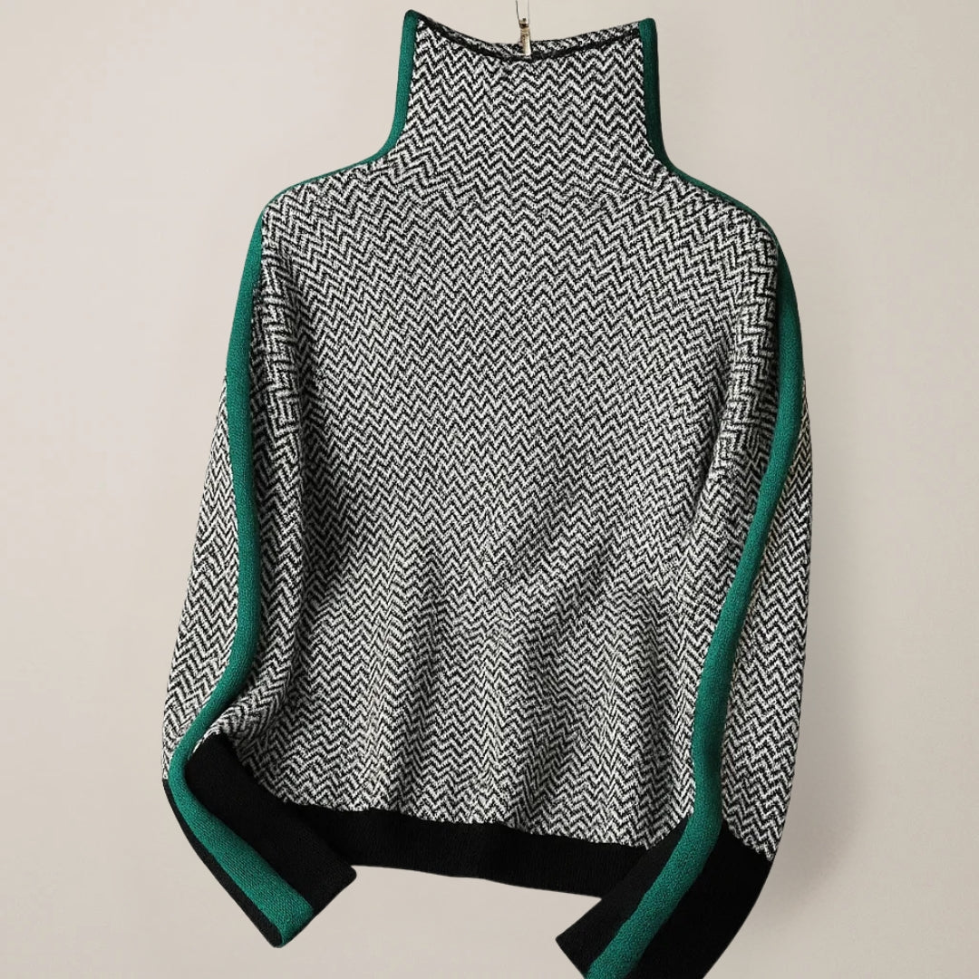 Ninon | Pull Col Montant Rayé