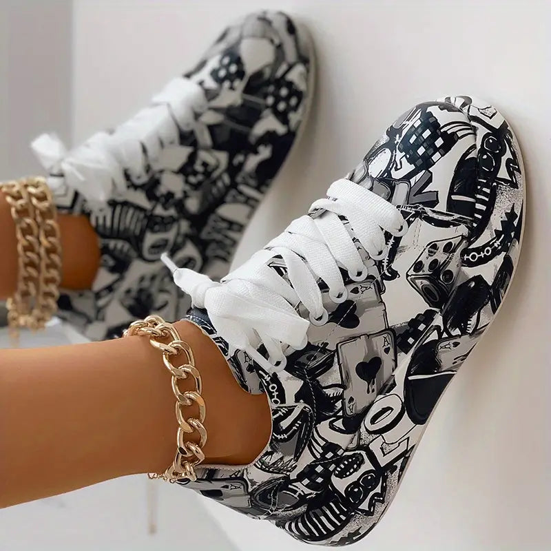 Veronika | Zapatillas Diseño de Graffiti Amortiguación