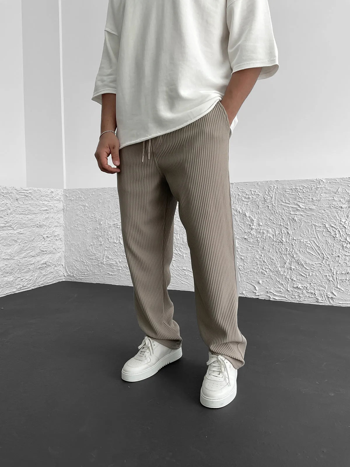Javier | Pantalón acanalado relajado