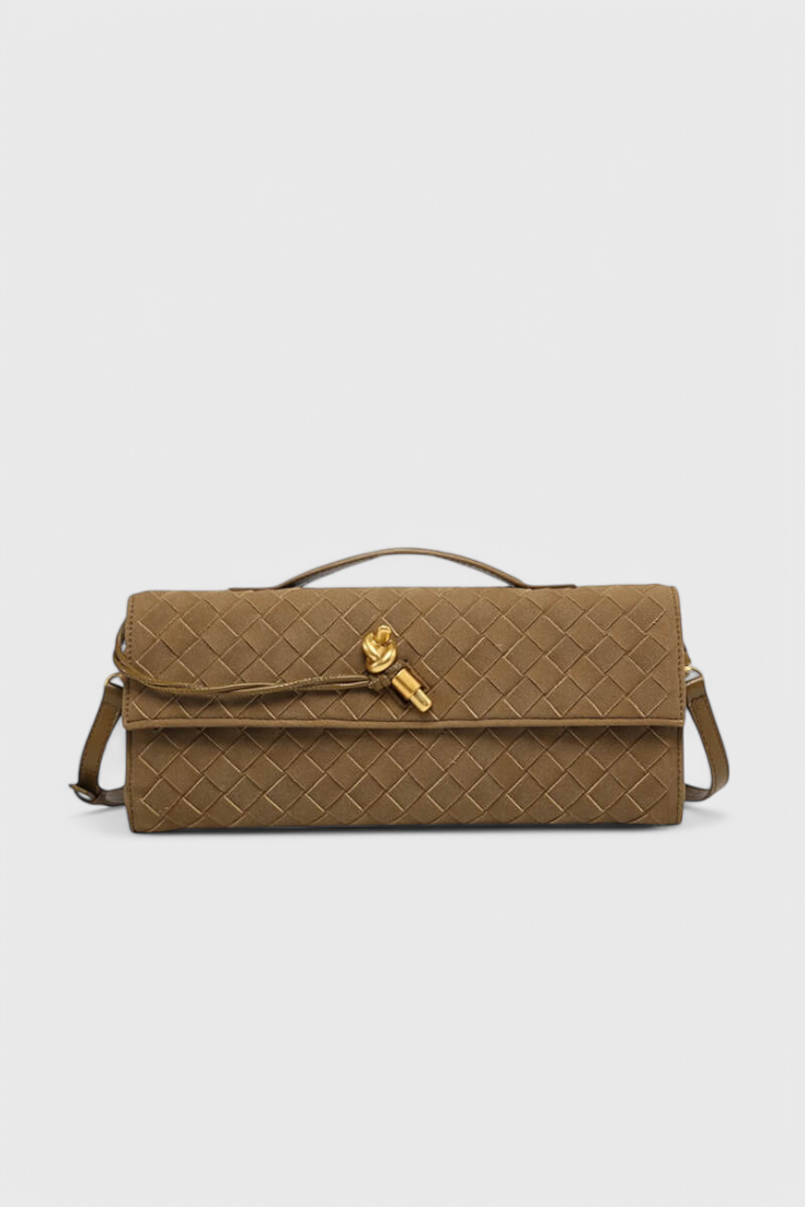 Melanie | Bolso de Hombro Clásico de Ante