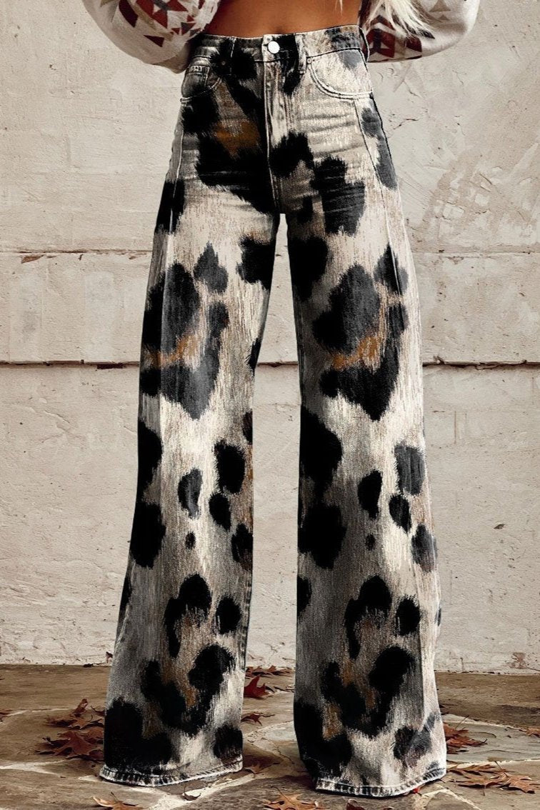 KETARA™ | Pantalones Bohemios Estampado Guepardo Elegantes Suaves