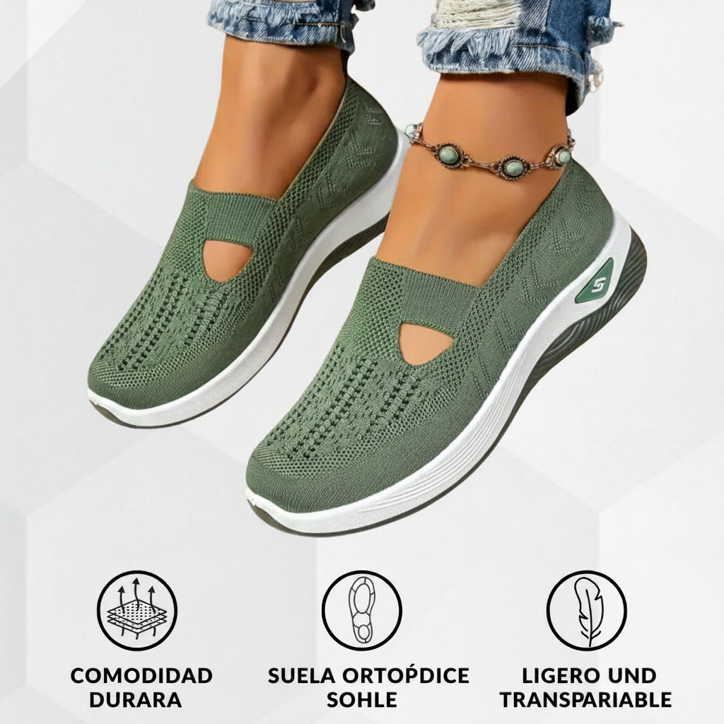 AZELIA™ | Zapatillas Slip-On con Amortiguación de Máxima Comodidad