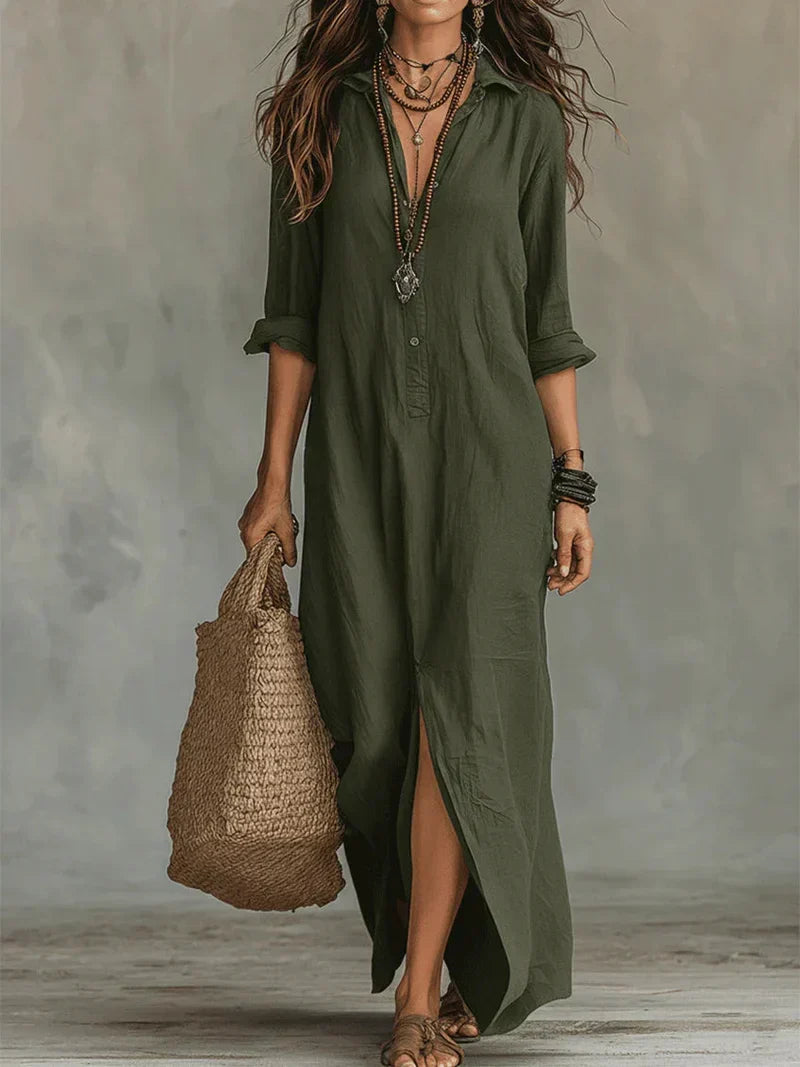 ALBA | Vestido maxi cómodo y elegante con silueta favorecedora