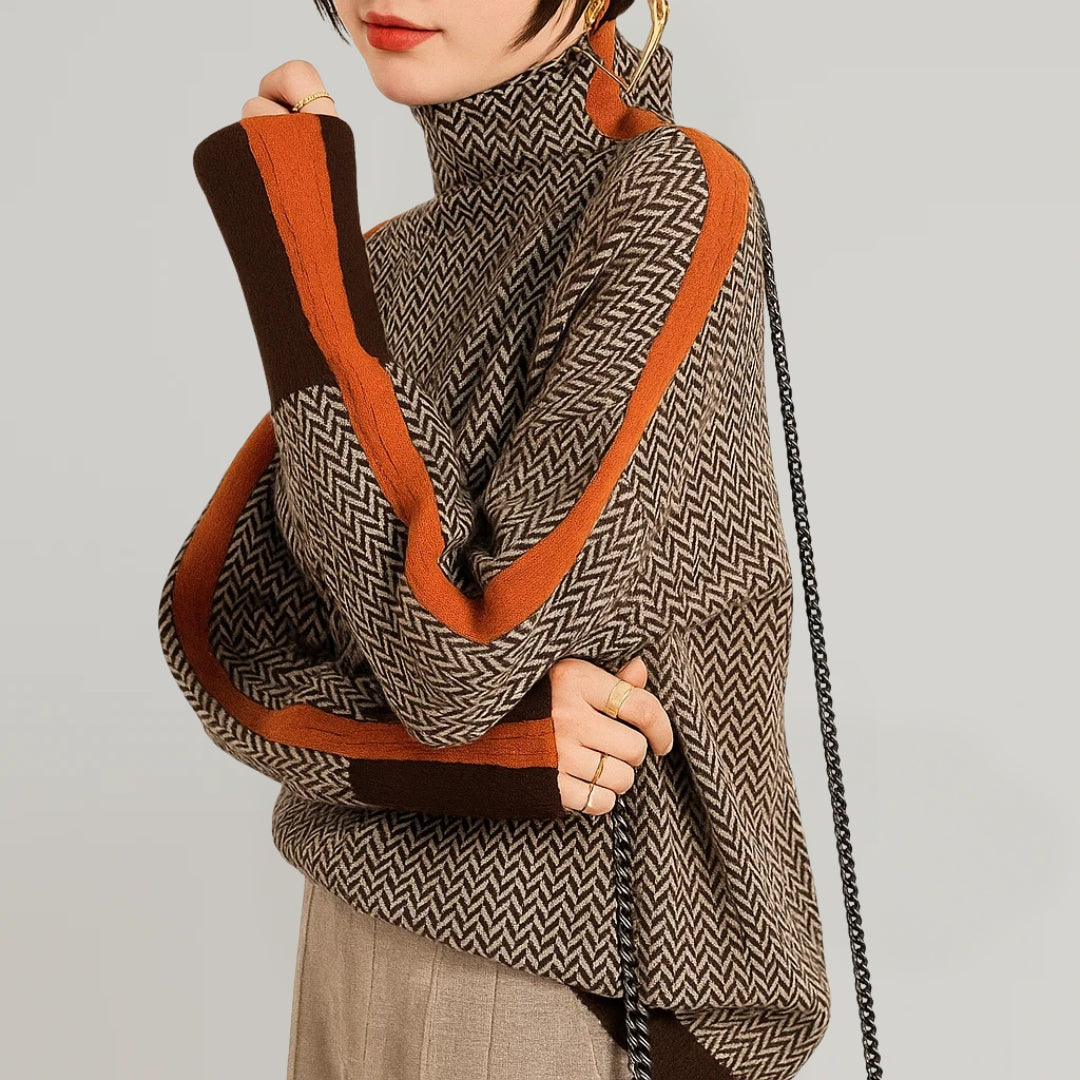 Ninon | Pull Col Montant Rayé