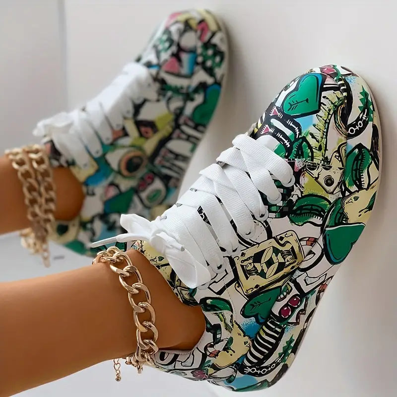 Veronika | Zapatillas Diseño de Graffiti Amortiguación