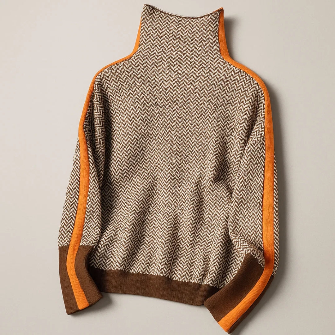 Ninon | Pull Col Montant Rayé