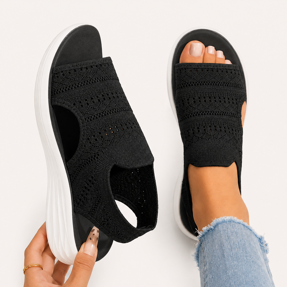 Zina | Sandalias de Plataforma Transpirable