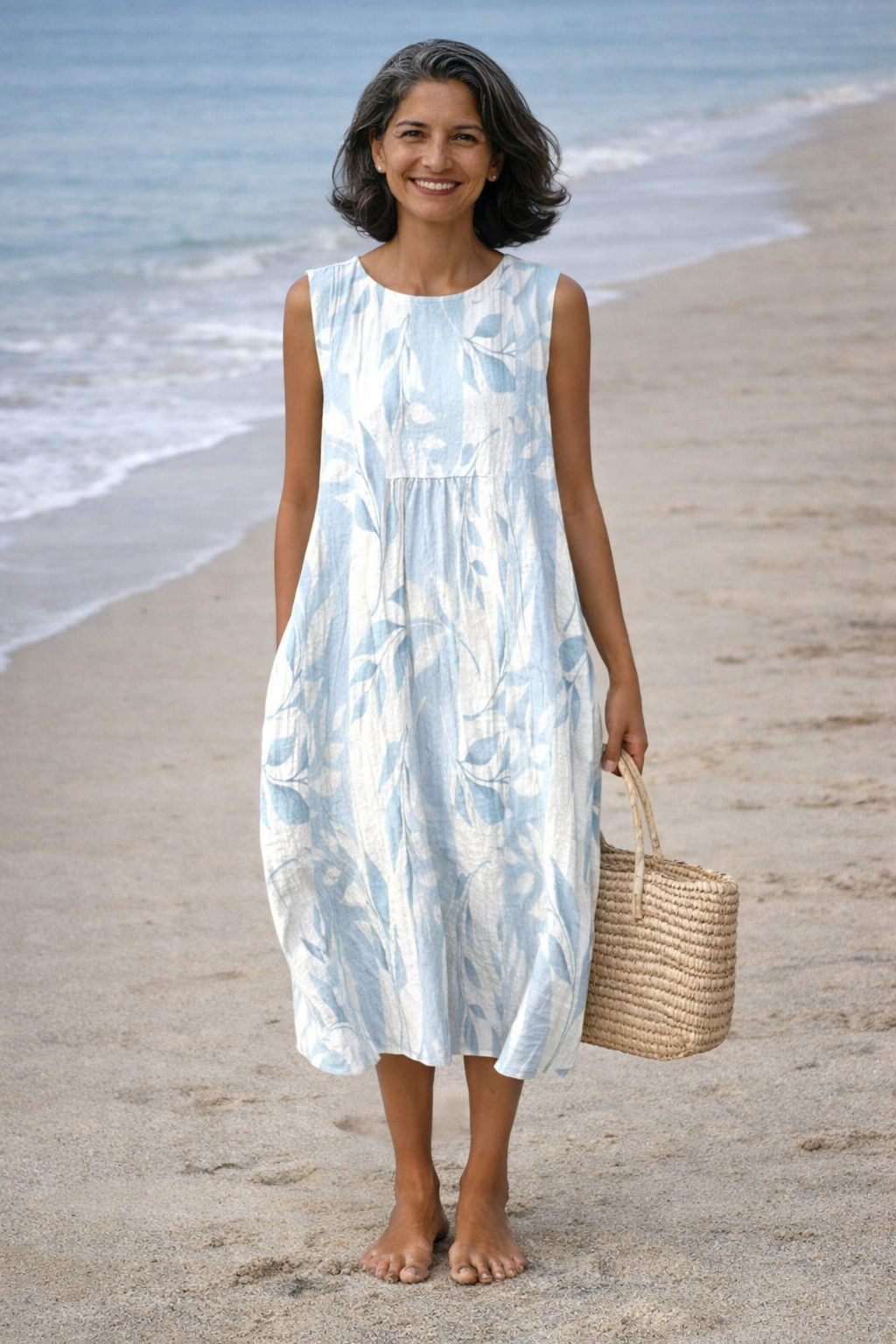 Alegría™ | Vestido Midi Estampado Hojas
