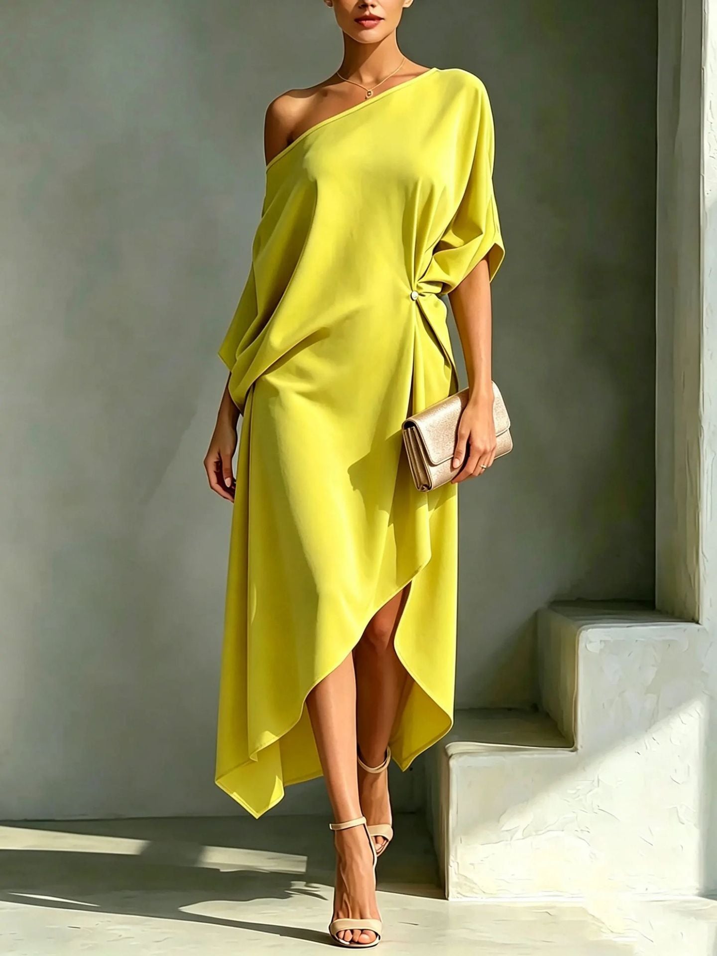 Camila – Vestido elegante asimétrico