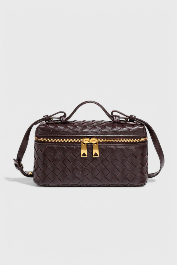 Milla | Bolso Mini Woven con Accesorios Dorados