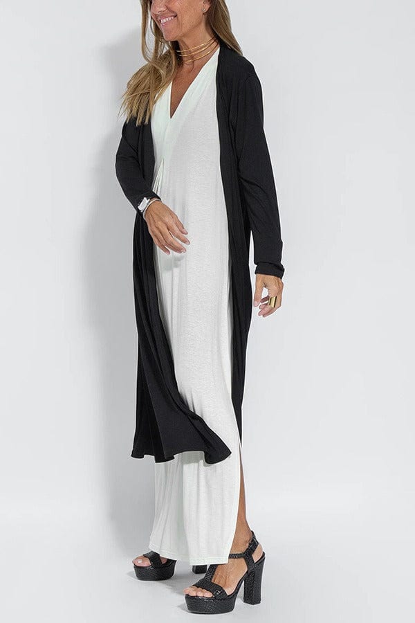 Robe longue chic avec gilet offert