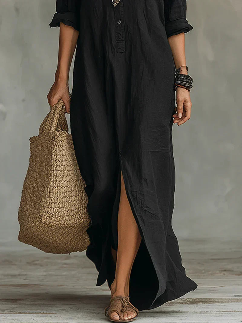 ALBA | Vestido maxi cómodo y elegante con silueta favorecedora