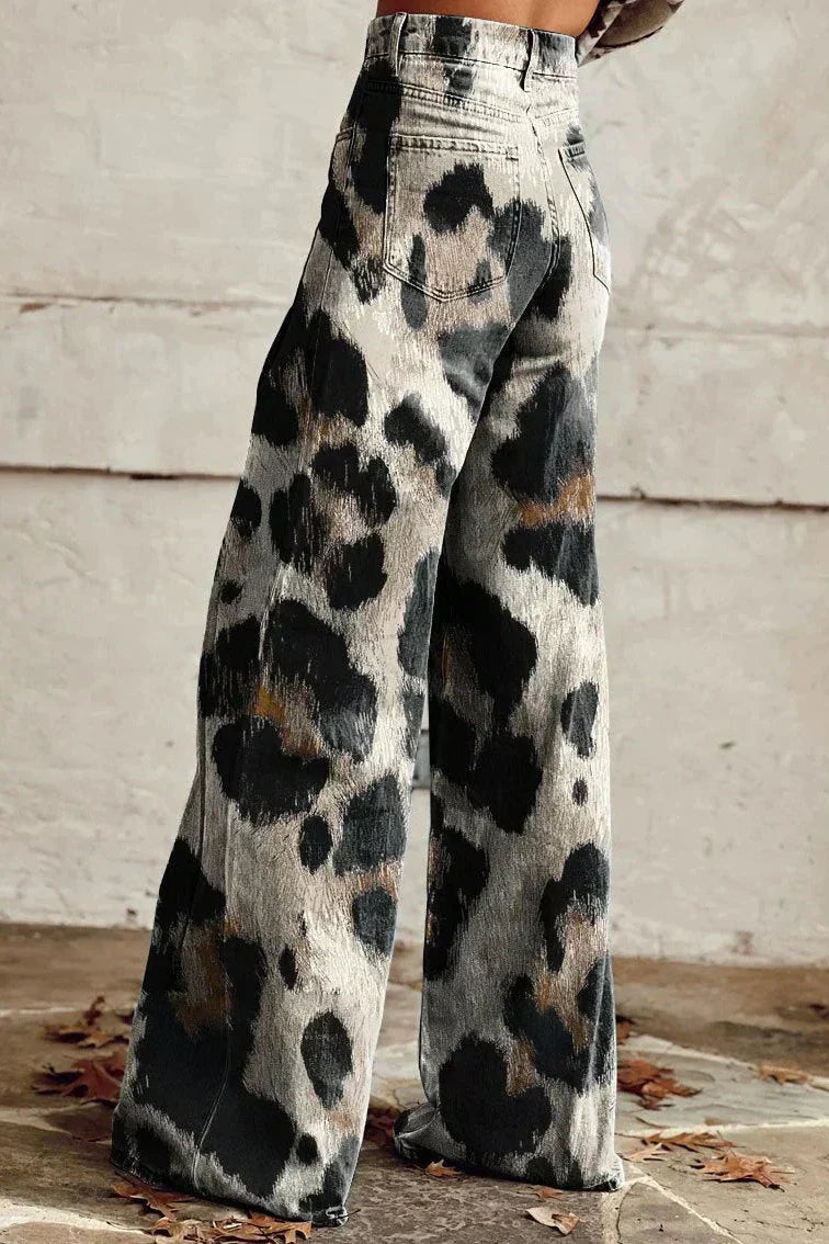 KETARA™ | Pantalones Bohemios Estampado Guepardo Elegantes Suaves