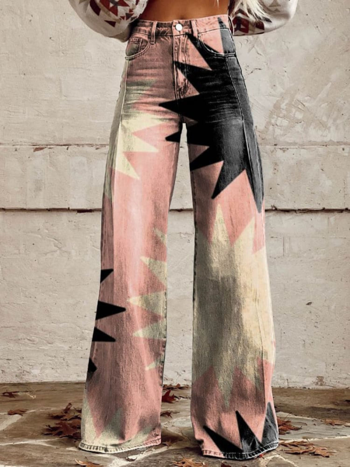 TULVIA™ | Pantalones Bohemios Elegantes Estampado Rosa