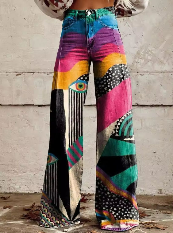 TALYRA™ | Pantalones Acampanados Boho Chic Estampados Mujer